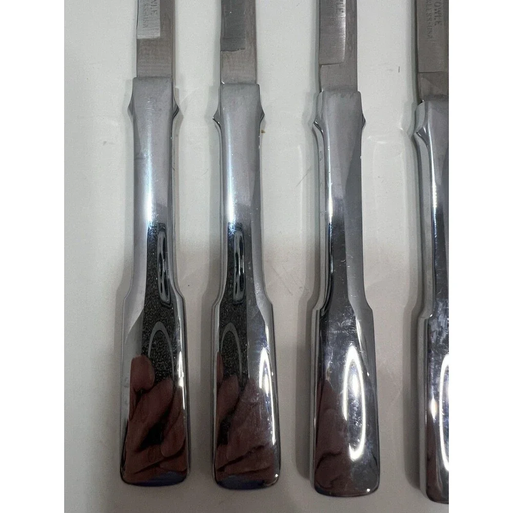 7 Towle Byfield Stainless Steel Steak Knives Discontinued 8.5” MCM 1970’s